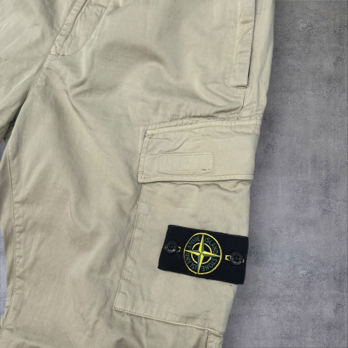 Stone Island Cargos 34W Tan Elastic Waist RRP £395