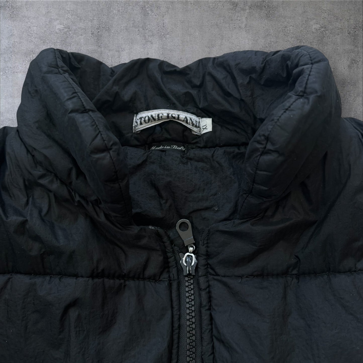 Stone Island Autumn Winter 1995 Green Edge Puffer Jacket XL RRP £795