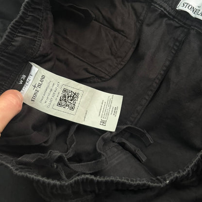 Stone Island Black Elasticated Waist Cargos 38W RRP £375