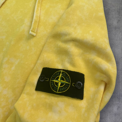 Stone Island Hoodie Medium Yellow Acid Wash Brand New With Tags RRP £365