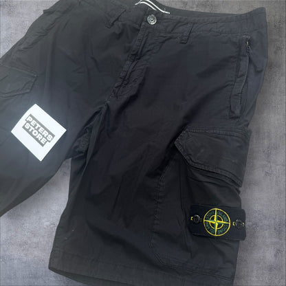 Stone Island Cargo Shorts Black Size 36W RRP £325