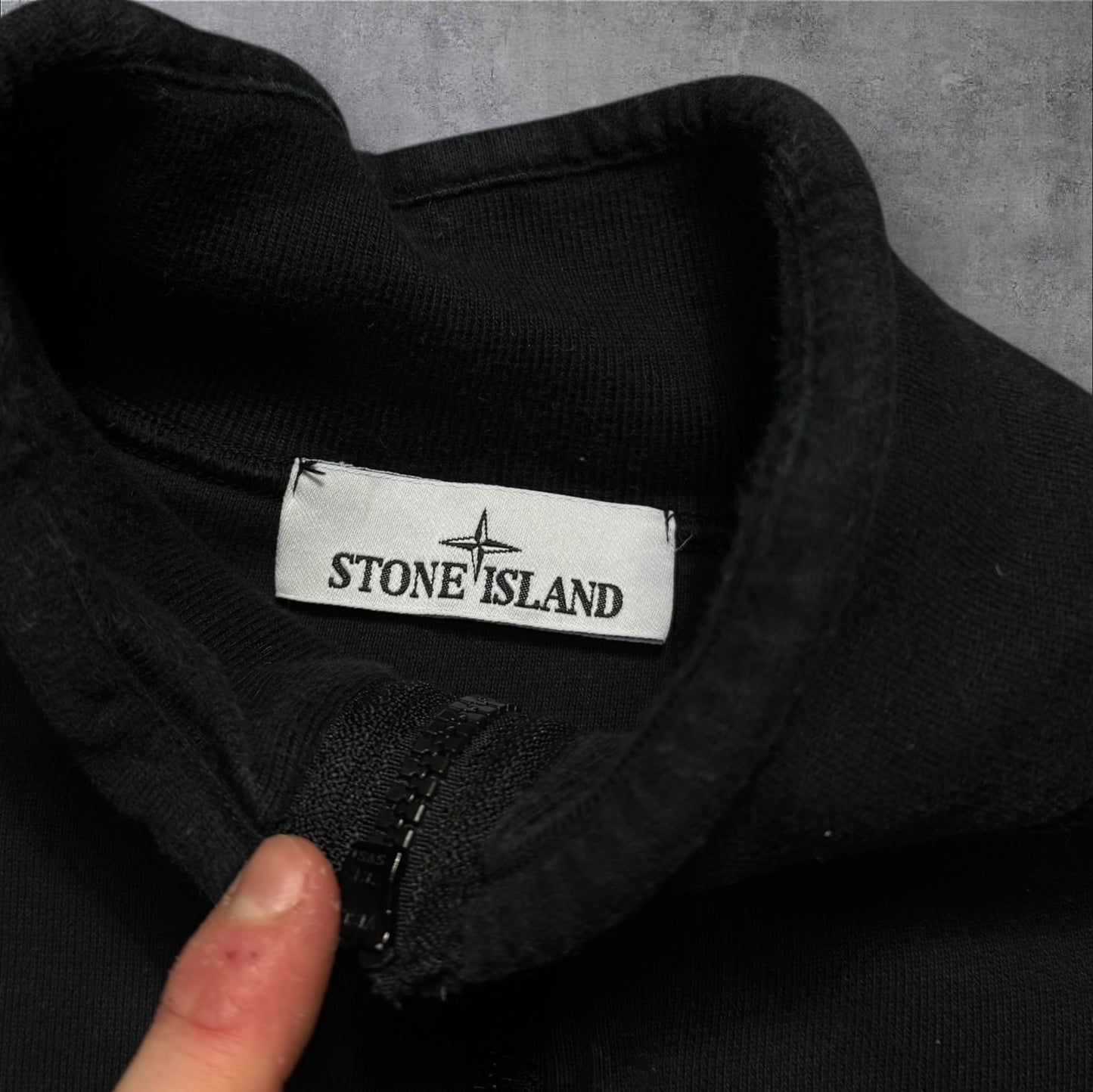Stone Island Quarter Zip Black Small RRP £325