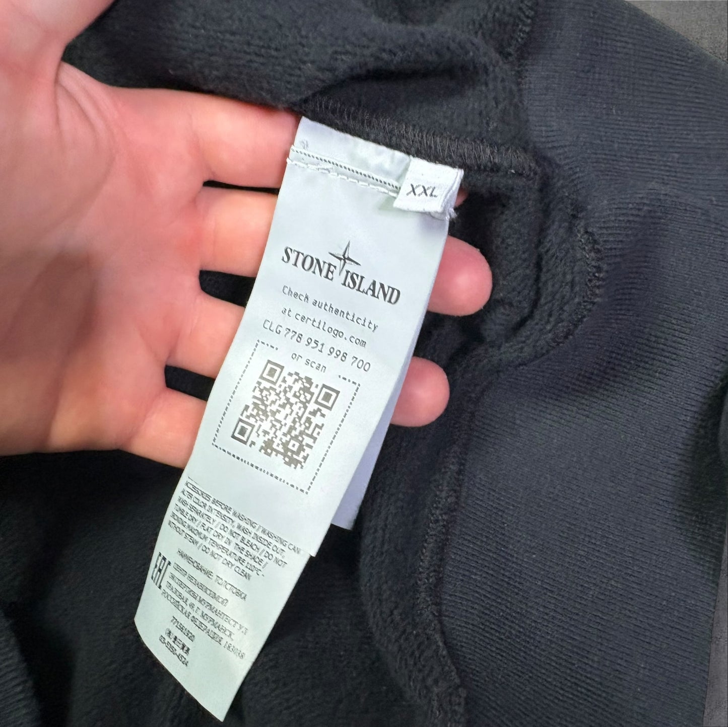 Stone Island Quarter Zip Black Size XXL RRP £350
