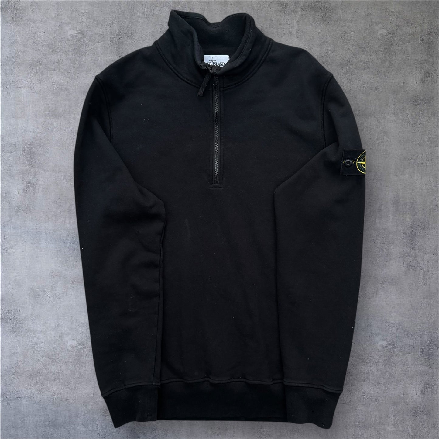 Stone Island Quarter Zip Jumper Black Medium RRP £250