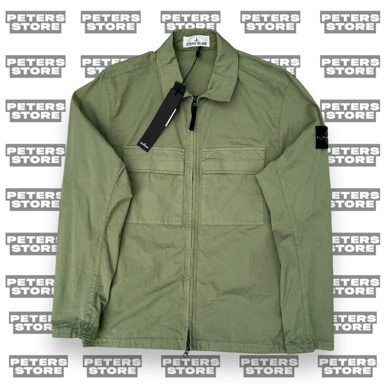 Stone Island Olive Khaki Overshirt