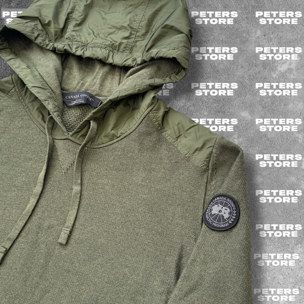 Canada Goose Merino Knit Hoody close up