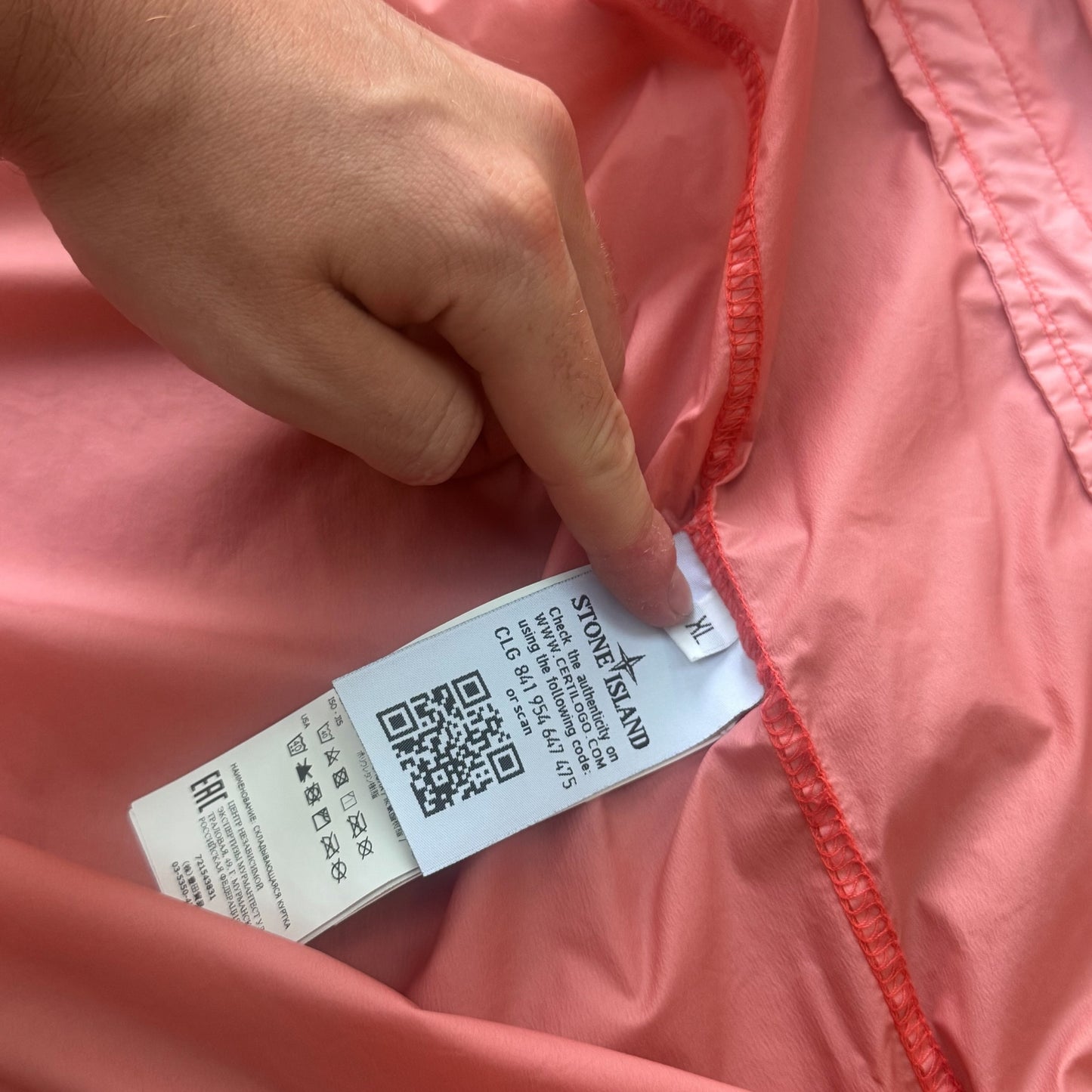 Stone Island Skin Touch Jacket XL Orange RRP £375