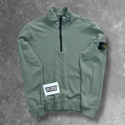 Stone Island Khaki Quarter Zip Small RRP £310