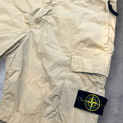 Stone Island Cargo Shorts Beige Size 34W RRP £320