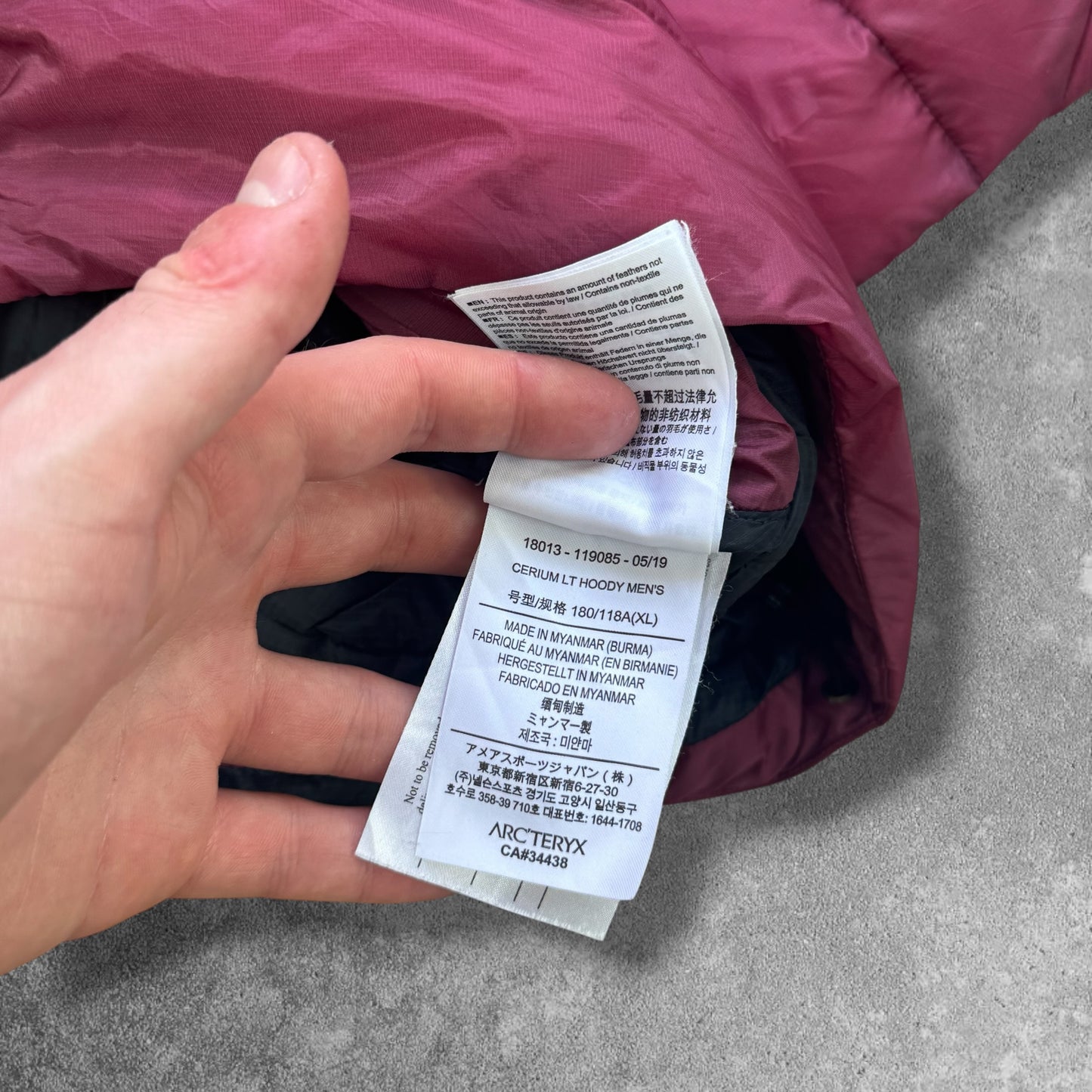 Arc'teryx Cerium Puffer Jacket Size XL RRP £380