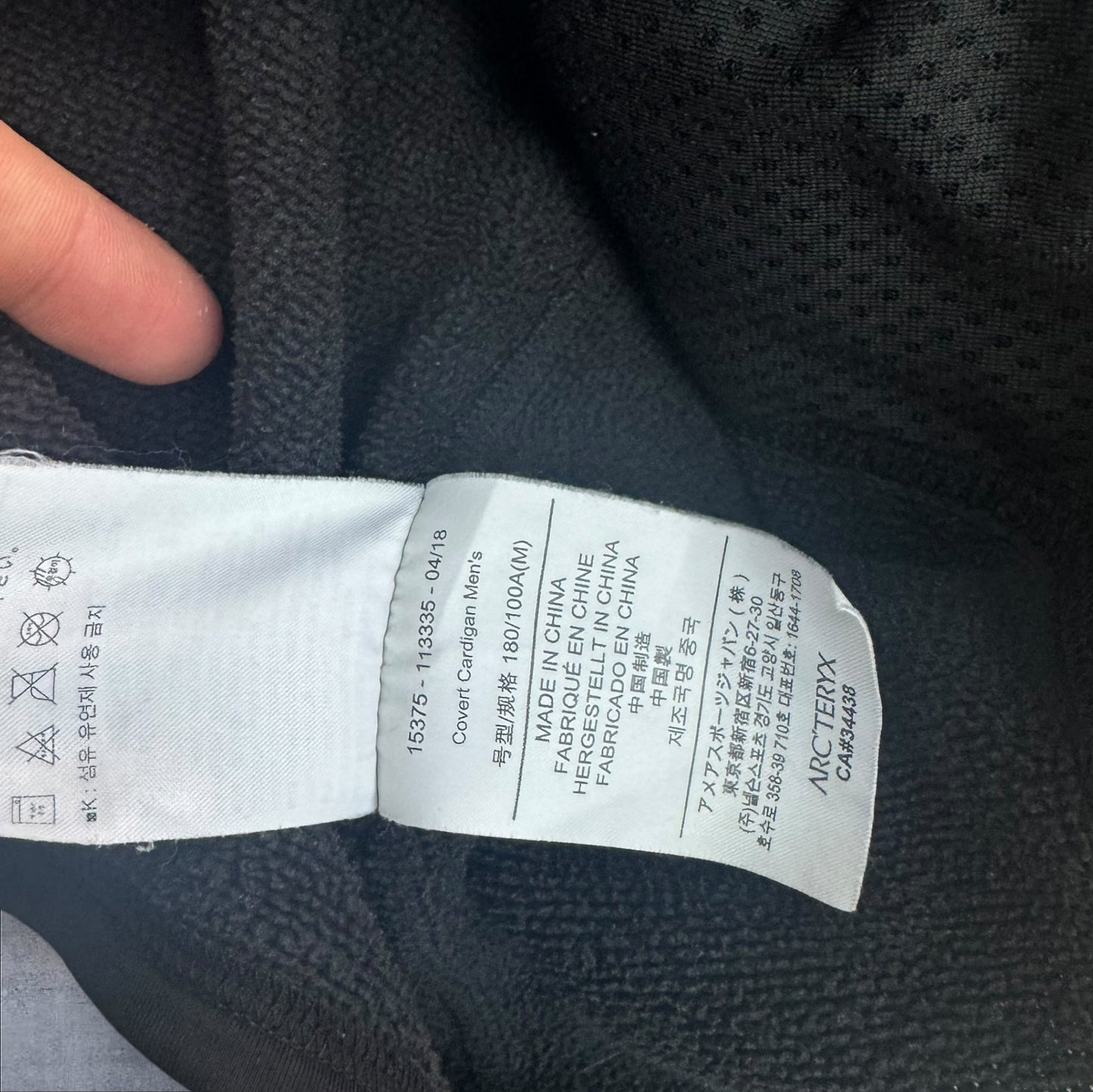 Arcteryx Fleece Dark Grey Medium RRP £160