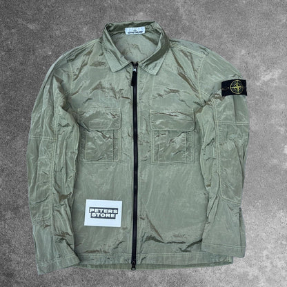 Stone Island Nylon Metal Rip Stop Overshirt Jacket Medium Green £250