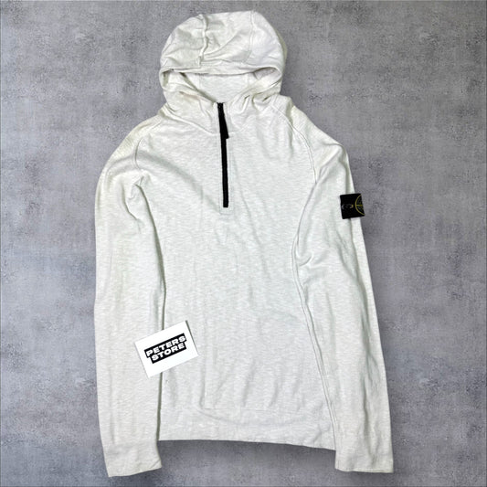 Stone Island Knit Hooded Sweater Off-White Size Large RRP £295+