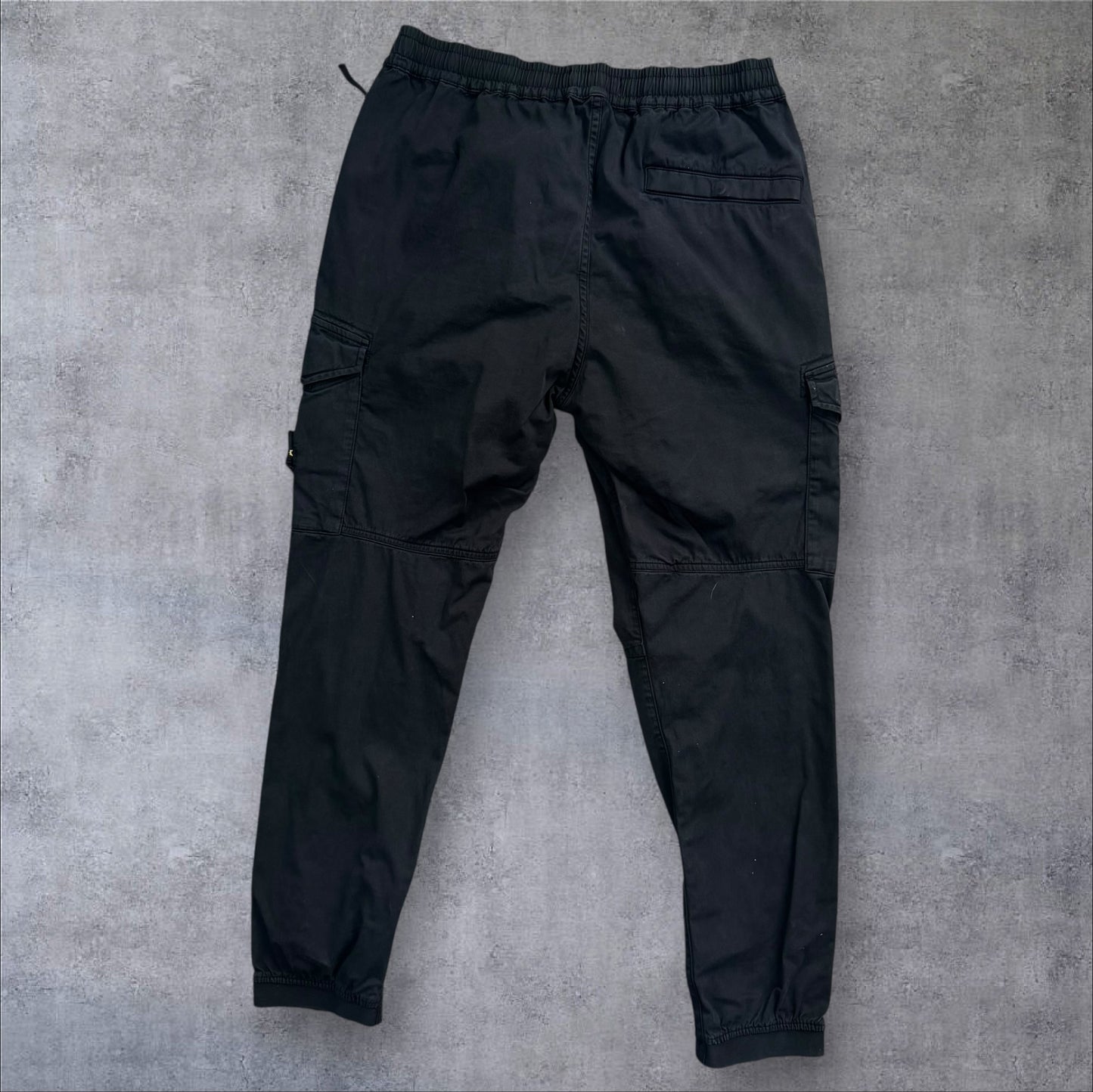 Stone Island Cargos 34W Black Elastic Waist RRP £395