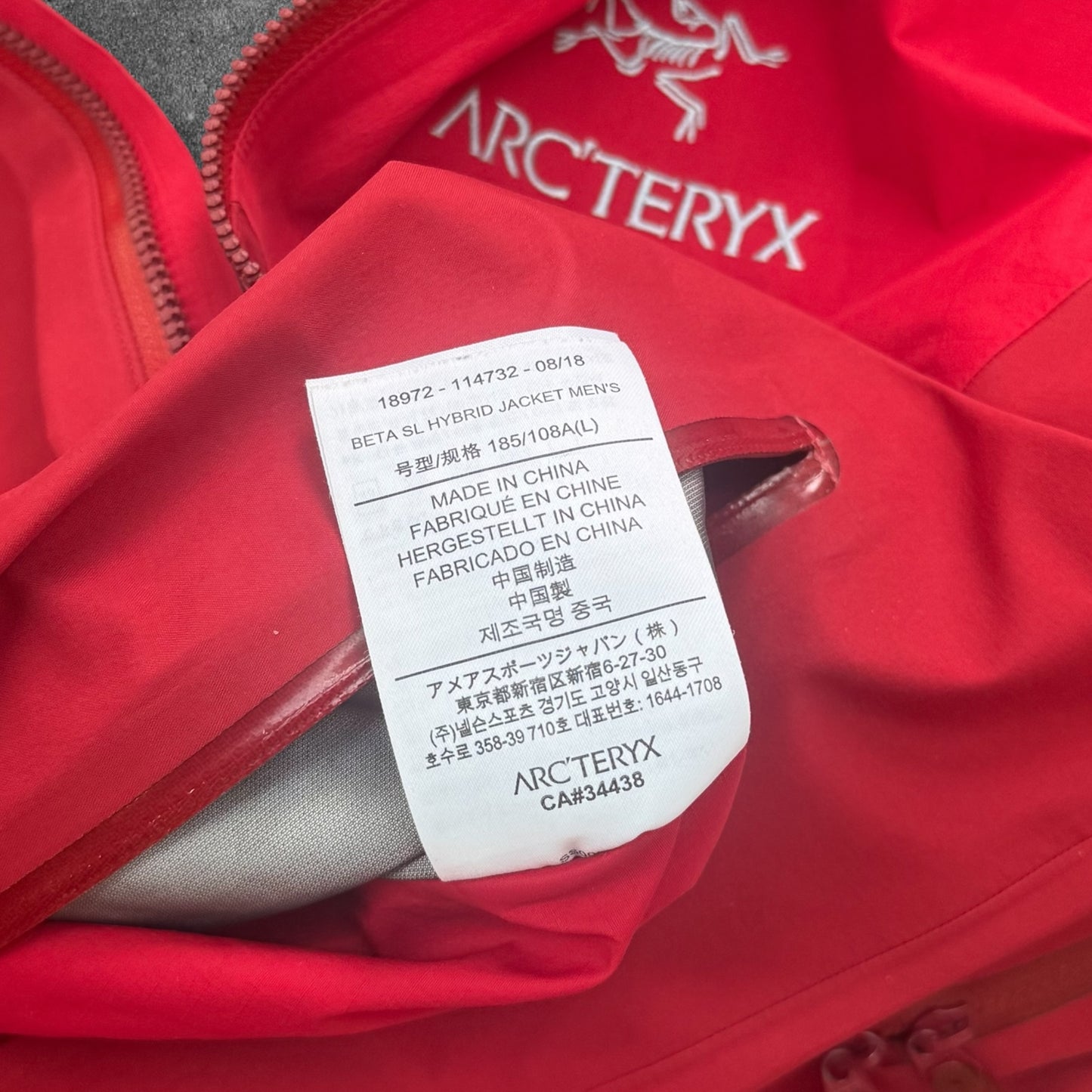 Arc'teryx Beta SL Hybrid Gore-Tex Jacket Size Large RRP £500