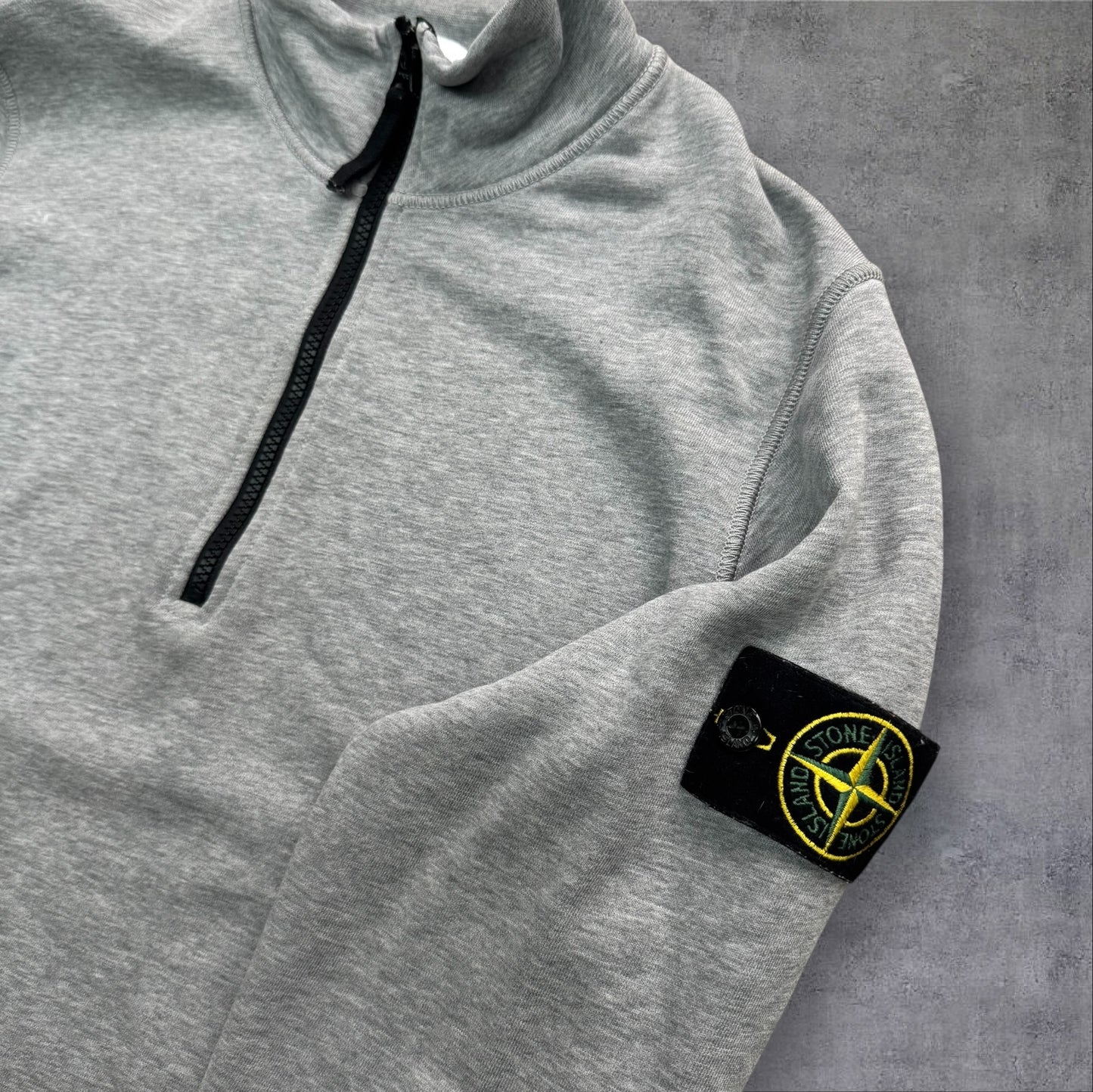 Stone Island Grey Quarter Zip Medium RRP £325