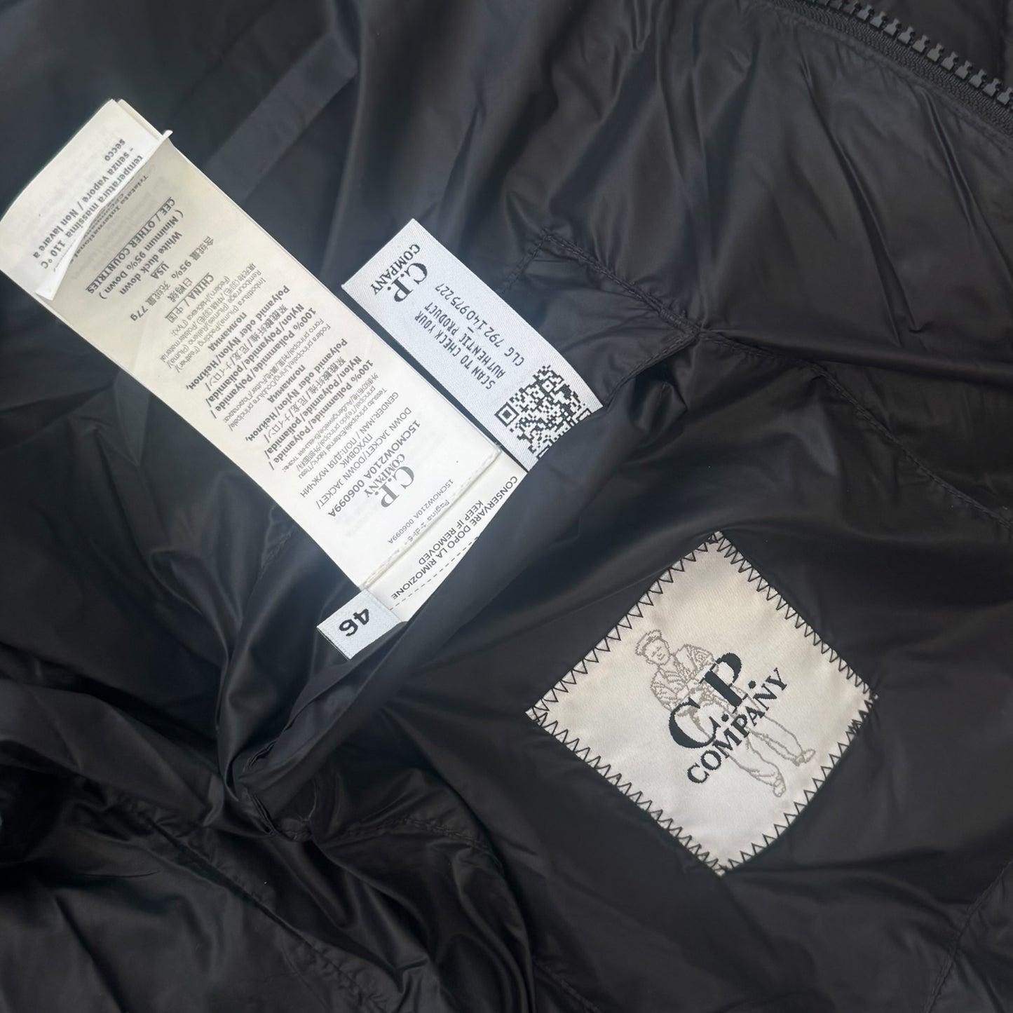CP Company DD Down Puffer Black Jacket RRP £800
