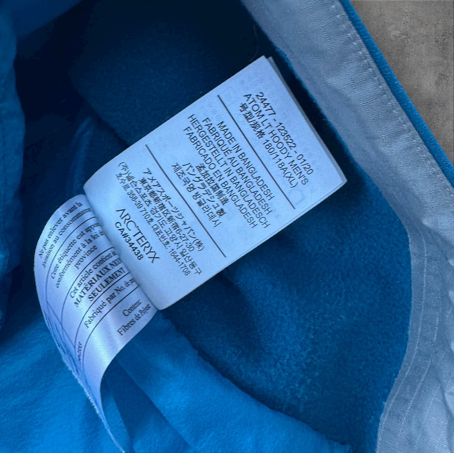 Arc’teryx Atom LT Jacket Reflective Logo Blue – XL RRP £260+