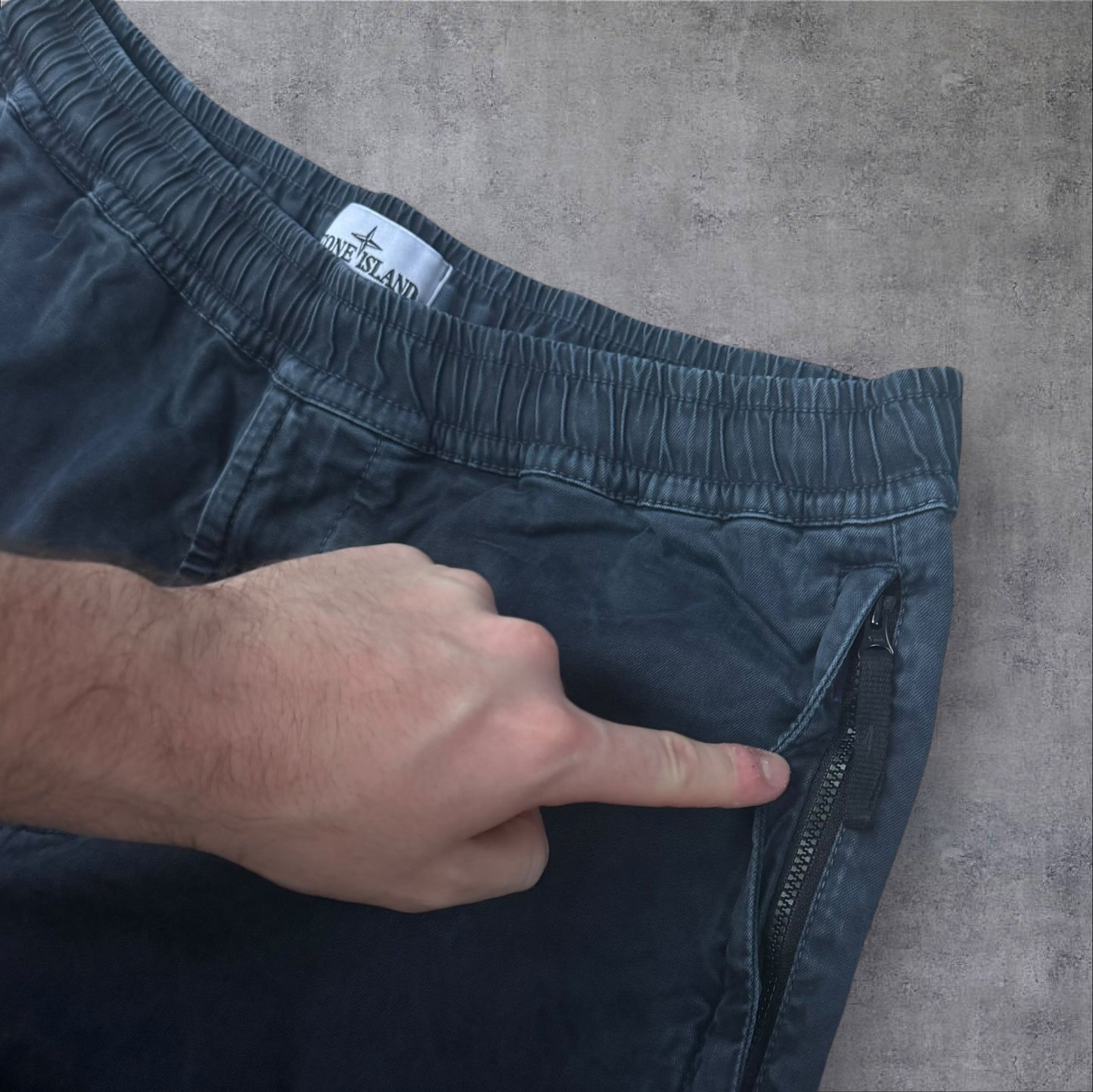 Stone Island Cargos 34W Navy Elastic Waist RRP £395