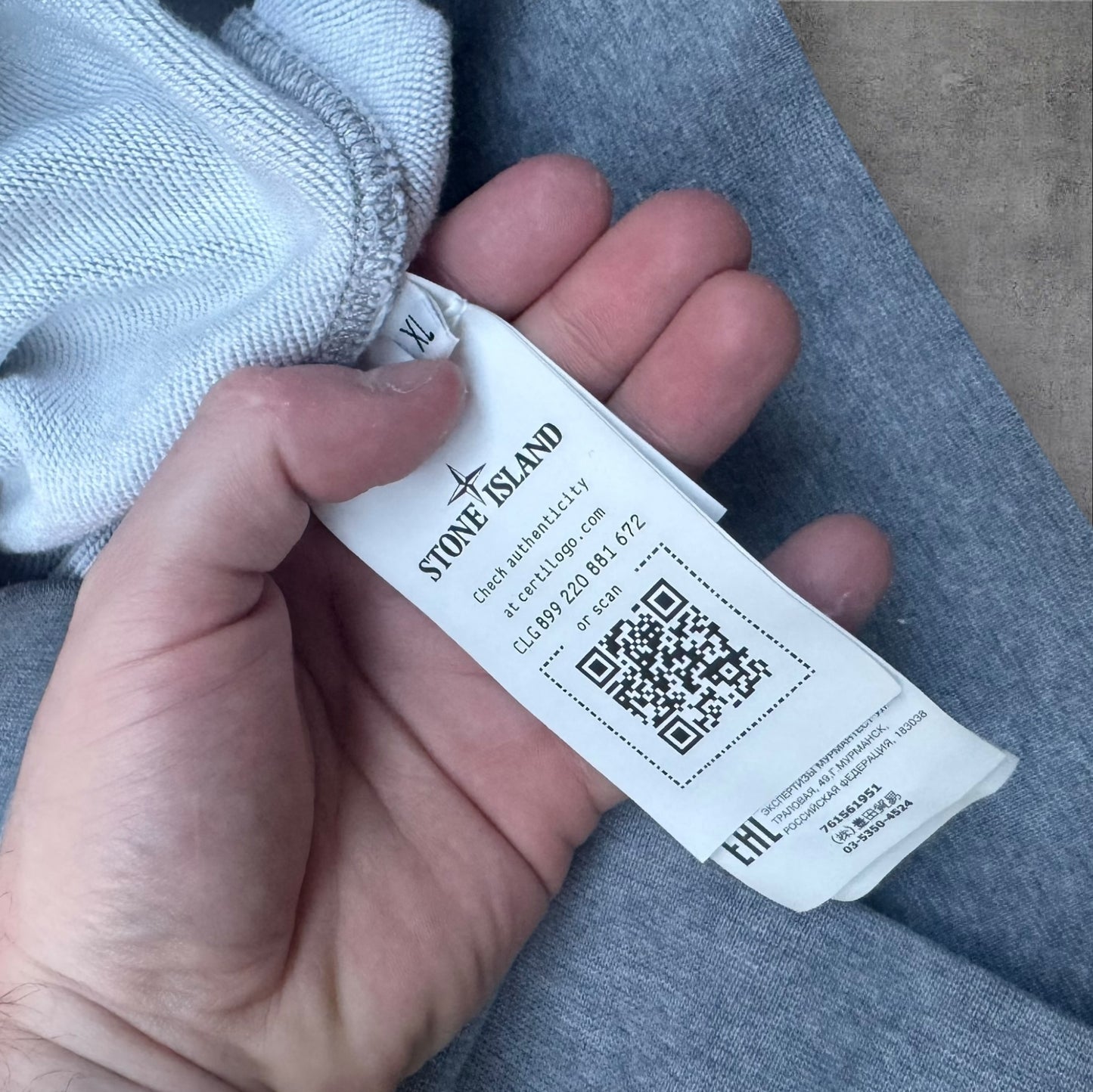 Stone Island Grey Quarter Zip Sweatshirt RRP £350