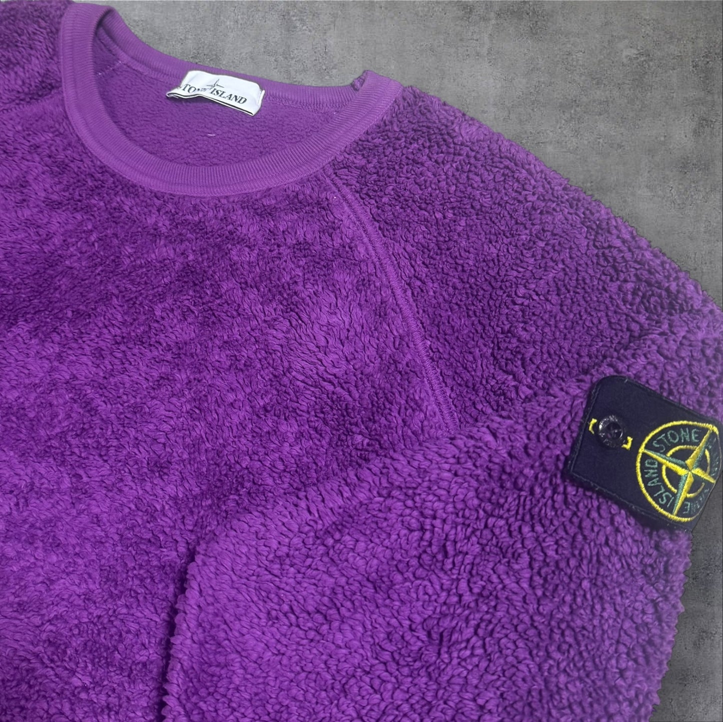 Stone Island Teddy Fleece Purple Size Medium Fits Large RRP £495