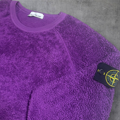Stone Island Teddy Fleece Purple Size Medium Fits Large RRP £495