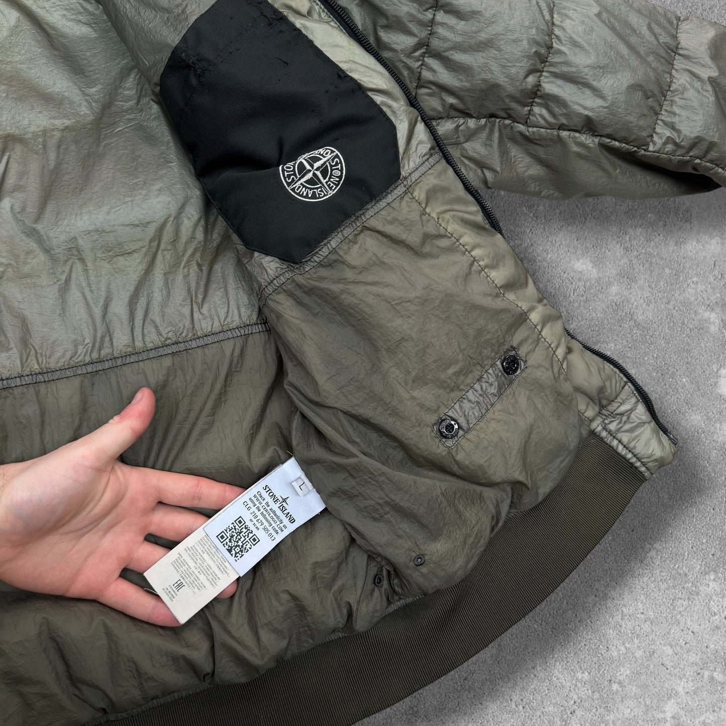 Stone Island Garment Dyed Down Puffer Jacket Large RRP £650