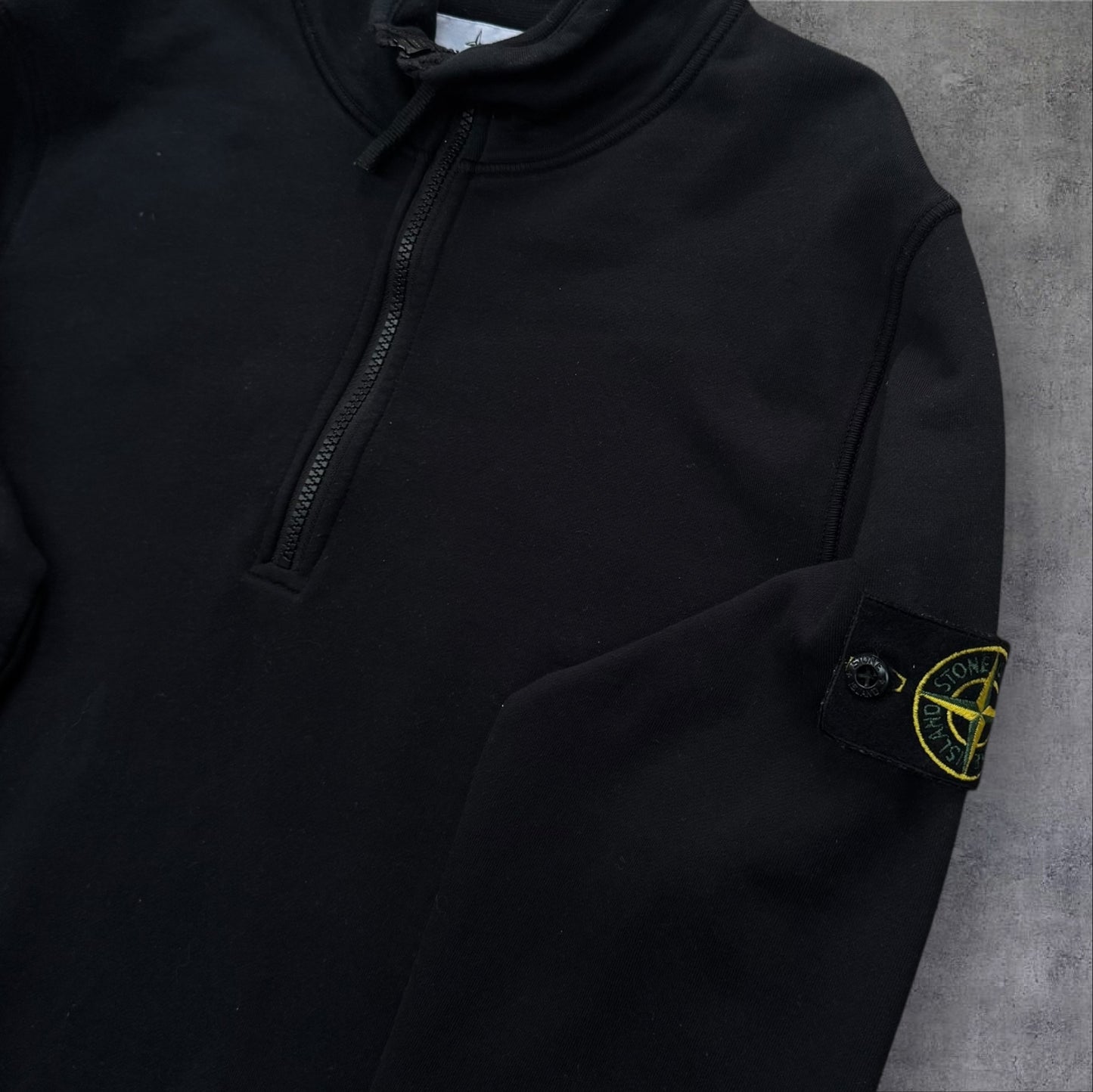Stone Island Quarter Zip Jumper Black Medium RRP £250