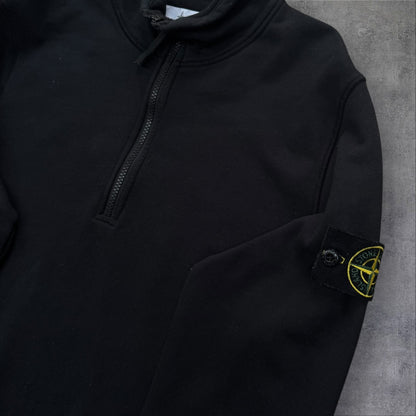 Stone Island Quarter Zip Jumper Black Medium RRP £250