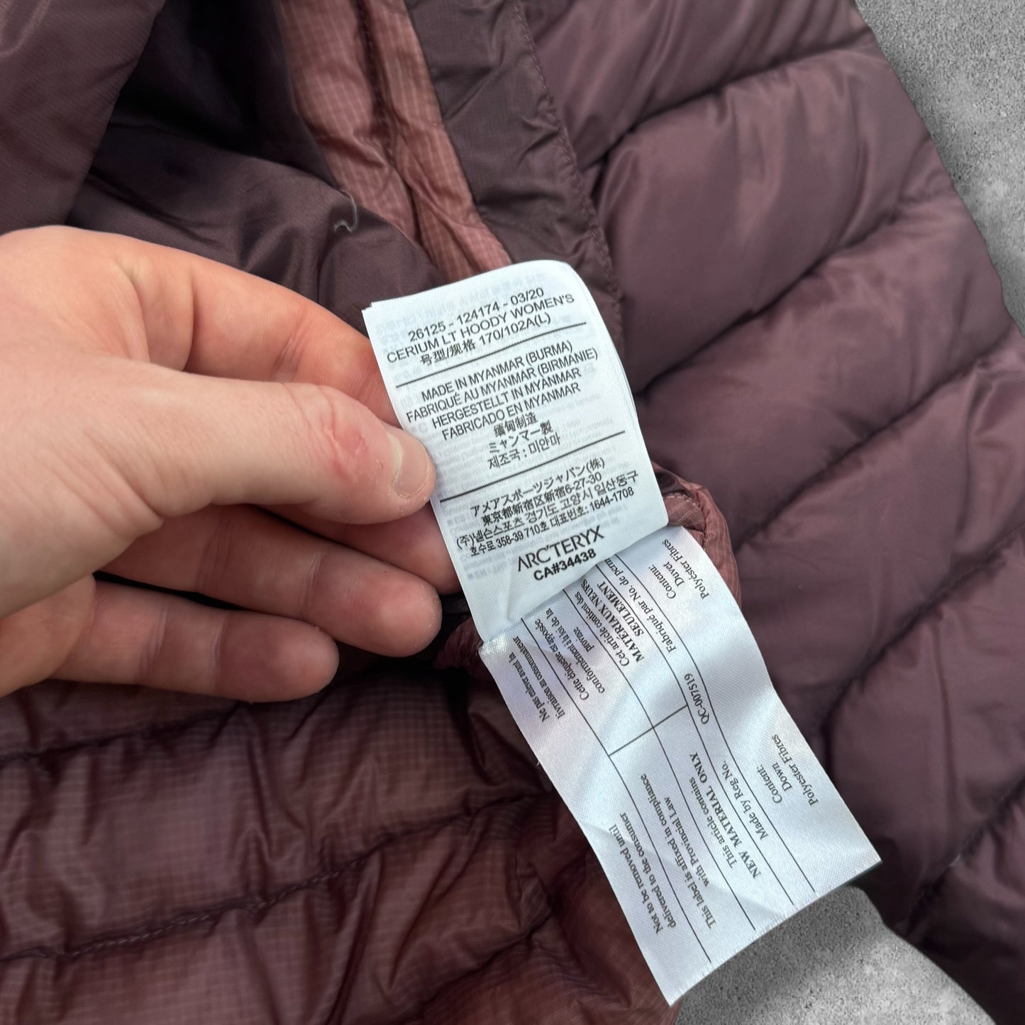 Arc'teryx Cerium LT Hoody Women's Large RRP £350