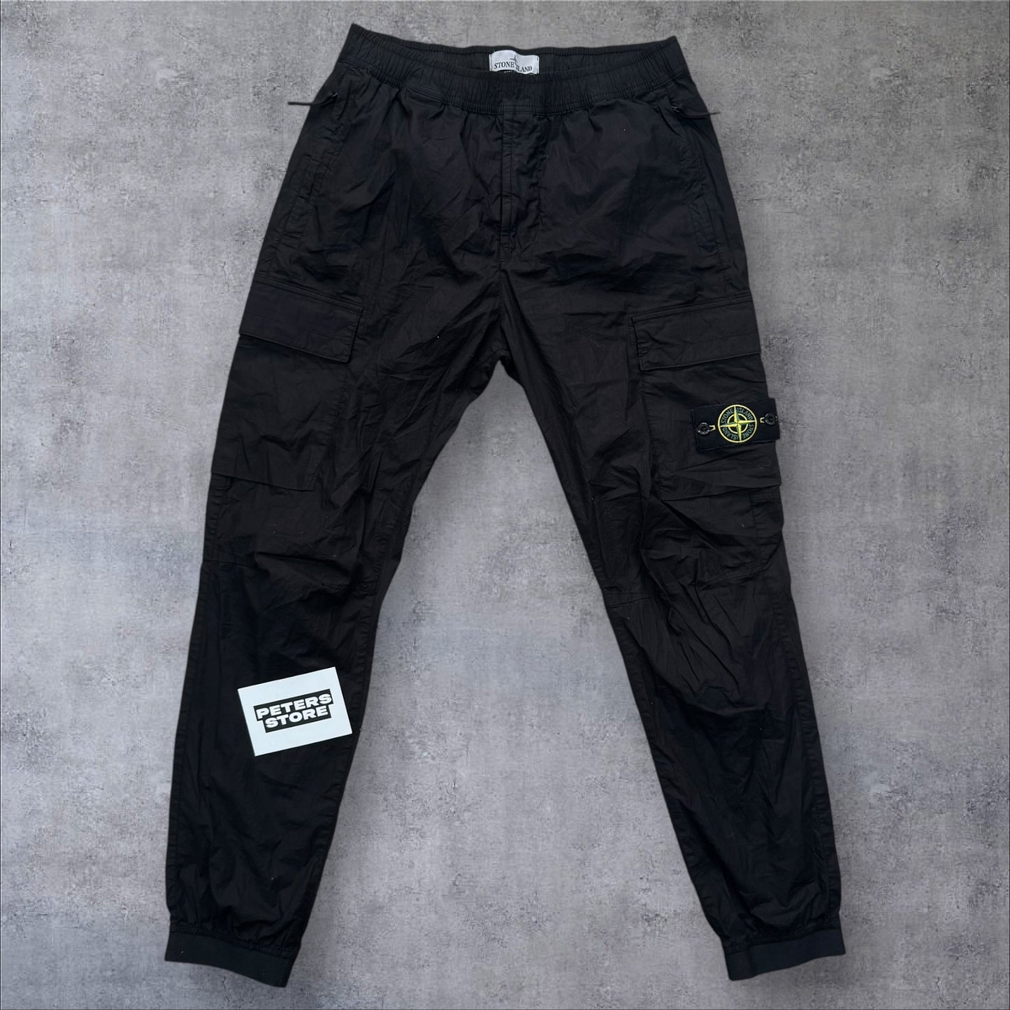 Stone Island Elasticated Cargos Black 30W RRP £350