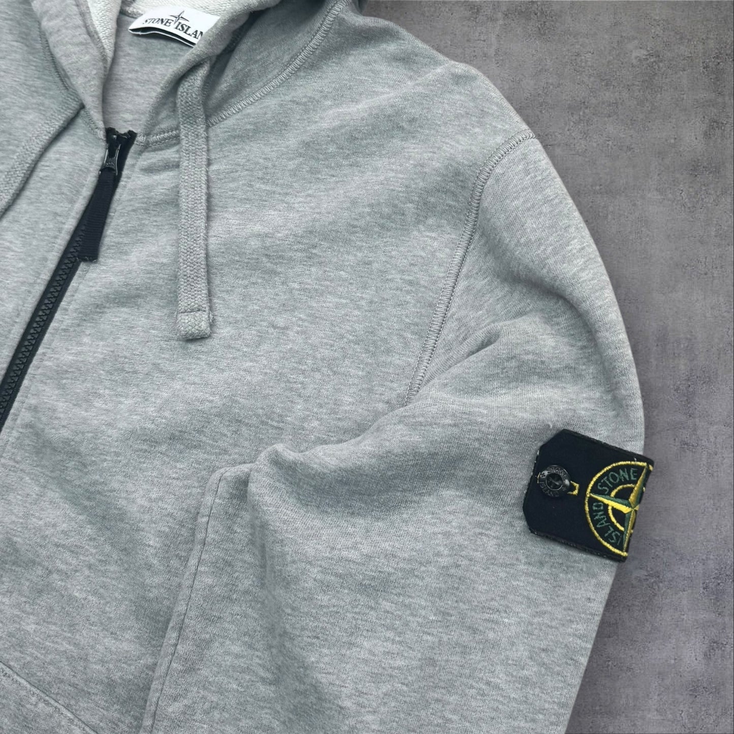 Stone Island Grey Zip Up Hoodie Large RRP £300