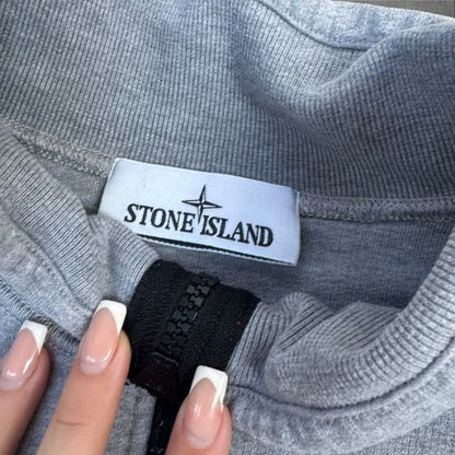 Stone Island Quarter Zip Sweatshirt Grey Size Large RRP £300+