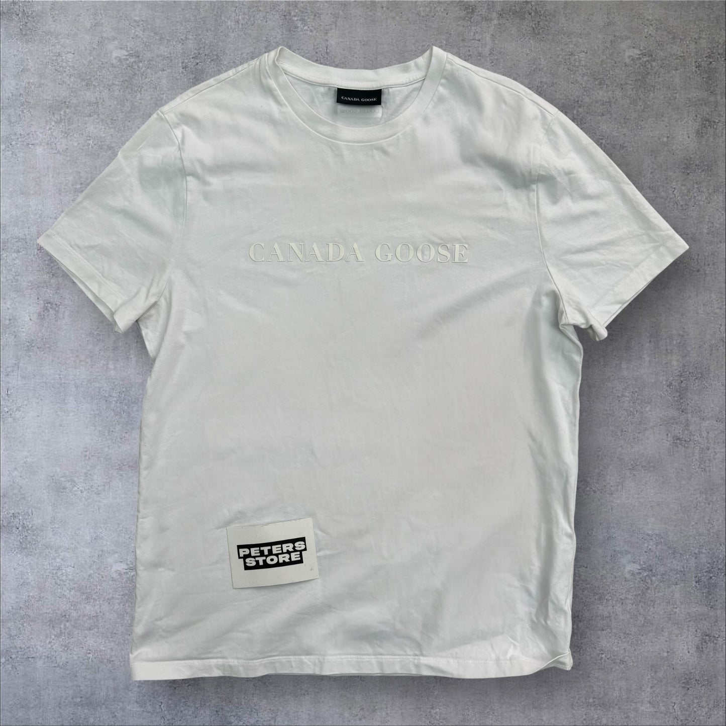 Canada Goose T-Shirt Men's Medium White Classic Chest Logo Tee RRP £175