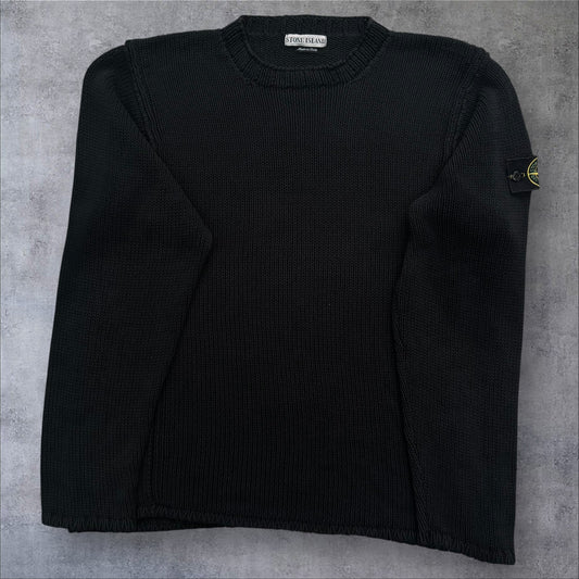 Vintage 2000 Stone Island Heavy Cotton Knit Jumper Size XL Fits XXL RRP £495