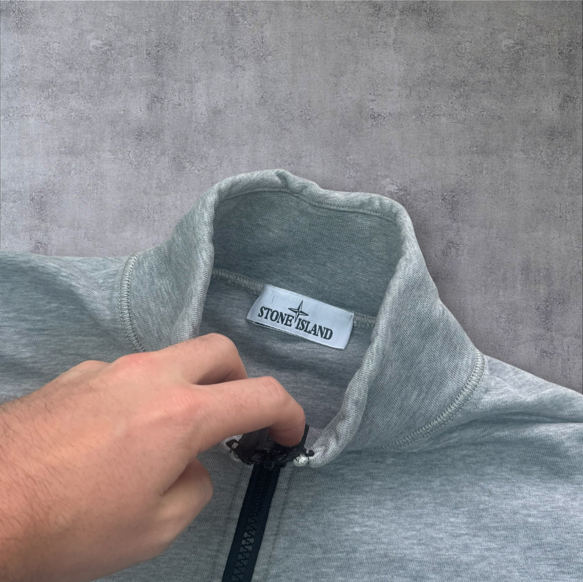 Stone Island Quarter Zip Medium Grey New Season RRP £245
