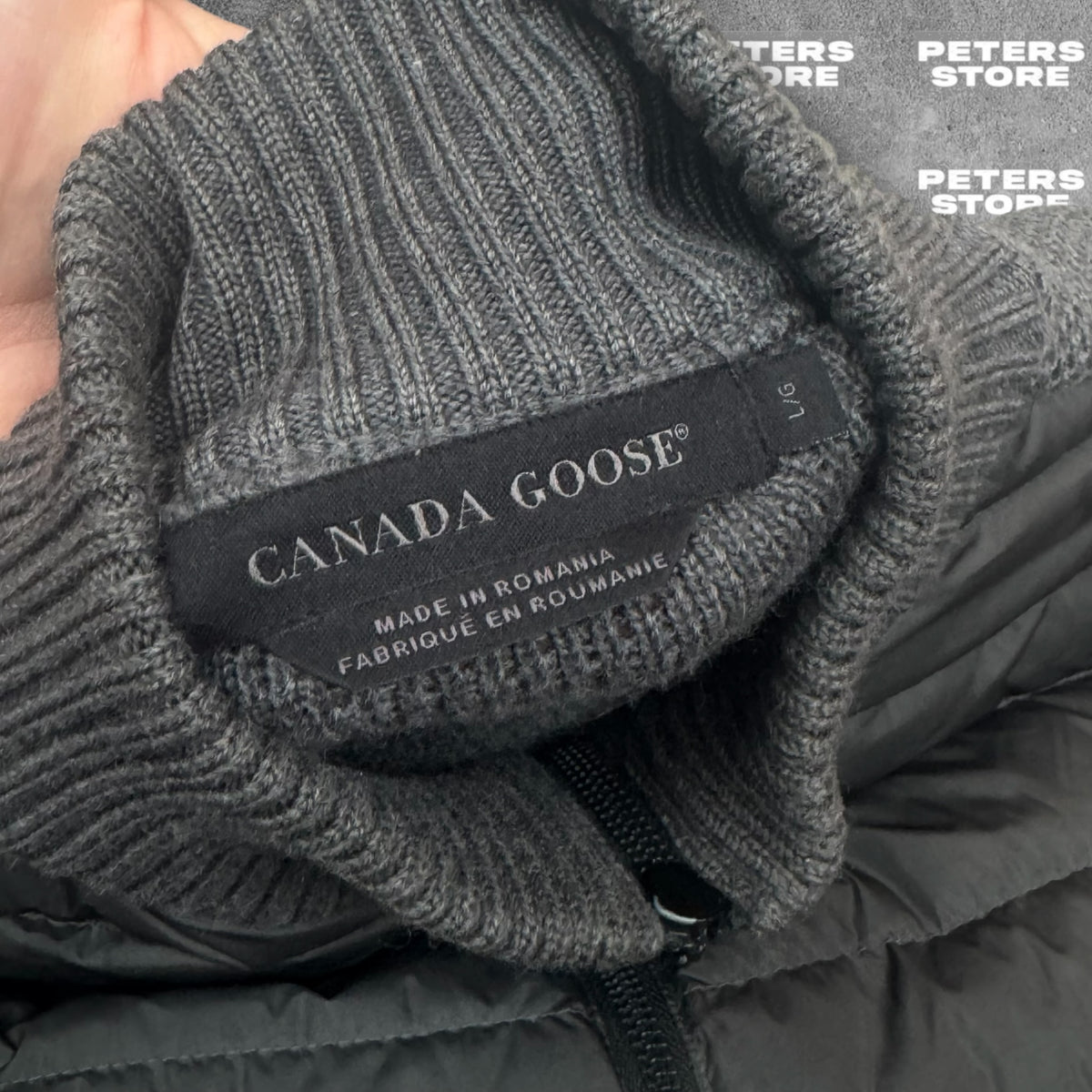 Canada Goose HyBridge Knit Jacket Black Label Iron Grey Men's Large