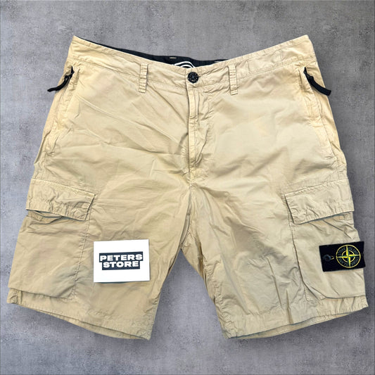 Stone Island Cargo Shorts Beige Size 34W RRP £320