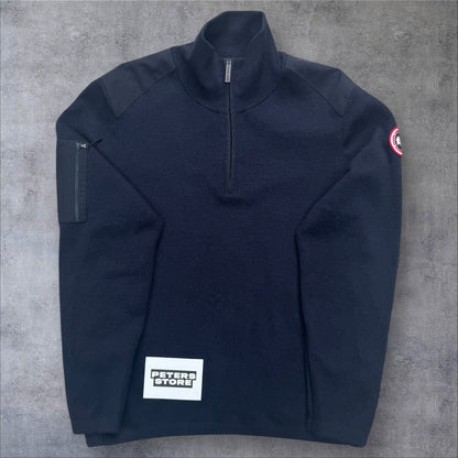Canada Goose Merino Wool Quarter Zip Navy Size XL RRP £455