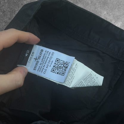 Stone Island Ghost Cargos 32W Black Cinch Ankle RRP £350
