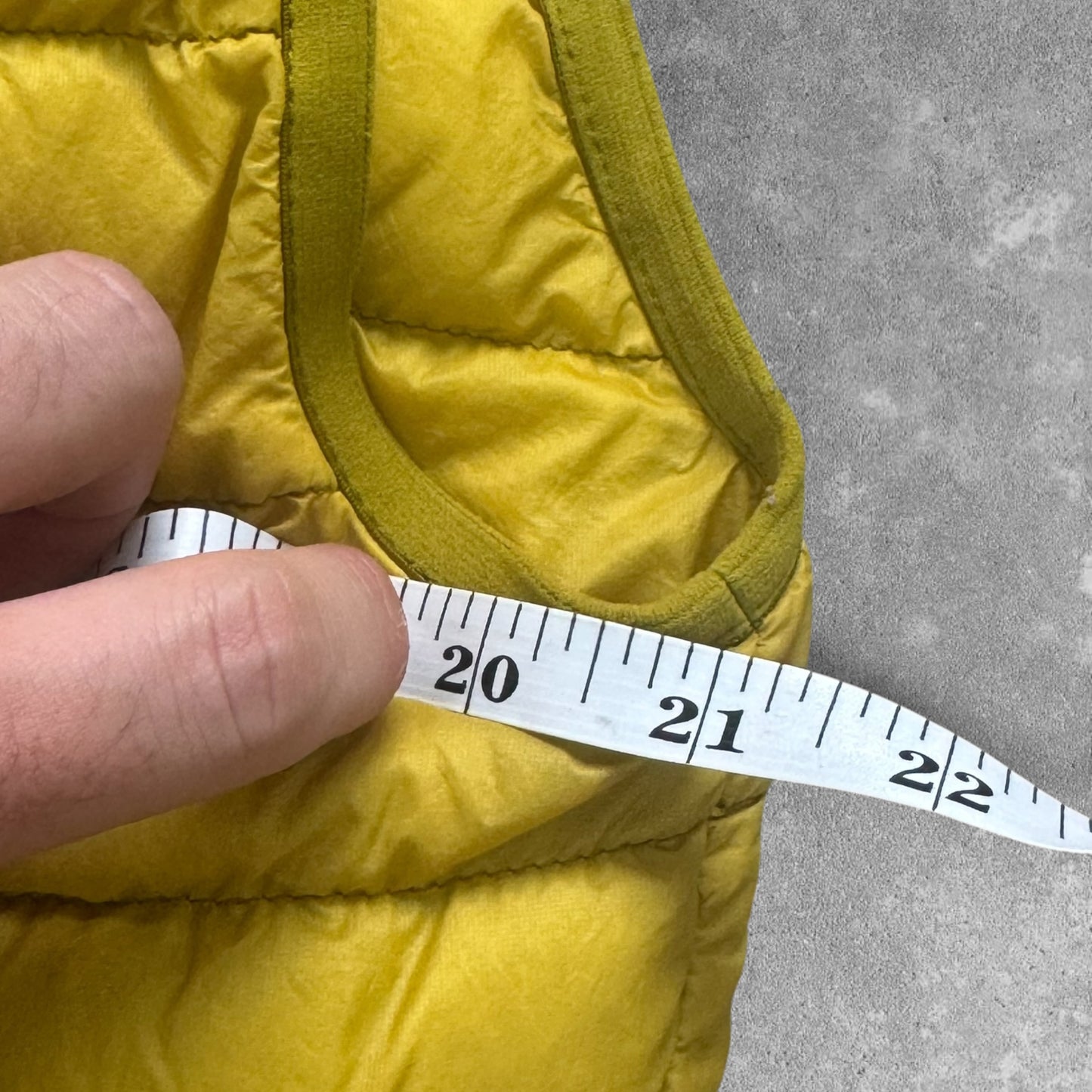 Stone Island Micro Yarn Down Gilet Yellow RRP £450