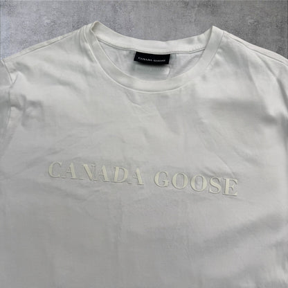 Canada Goose T-Shirt Men's Medium White Classic Chest Logo Tee RRP £175