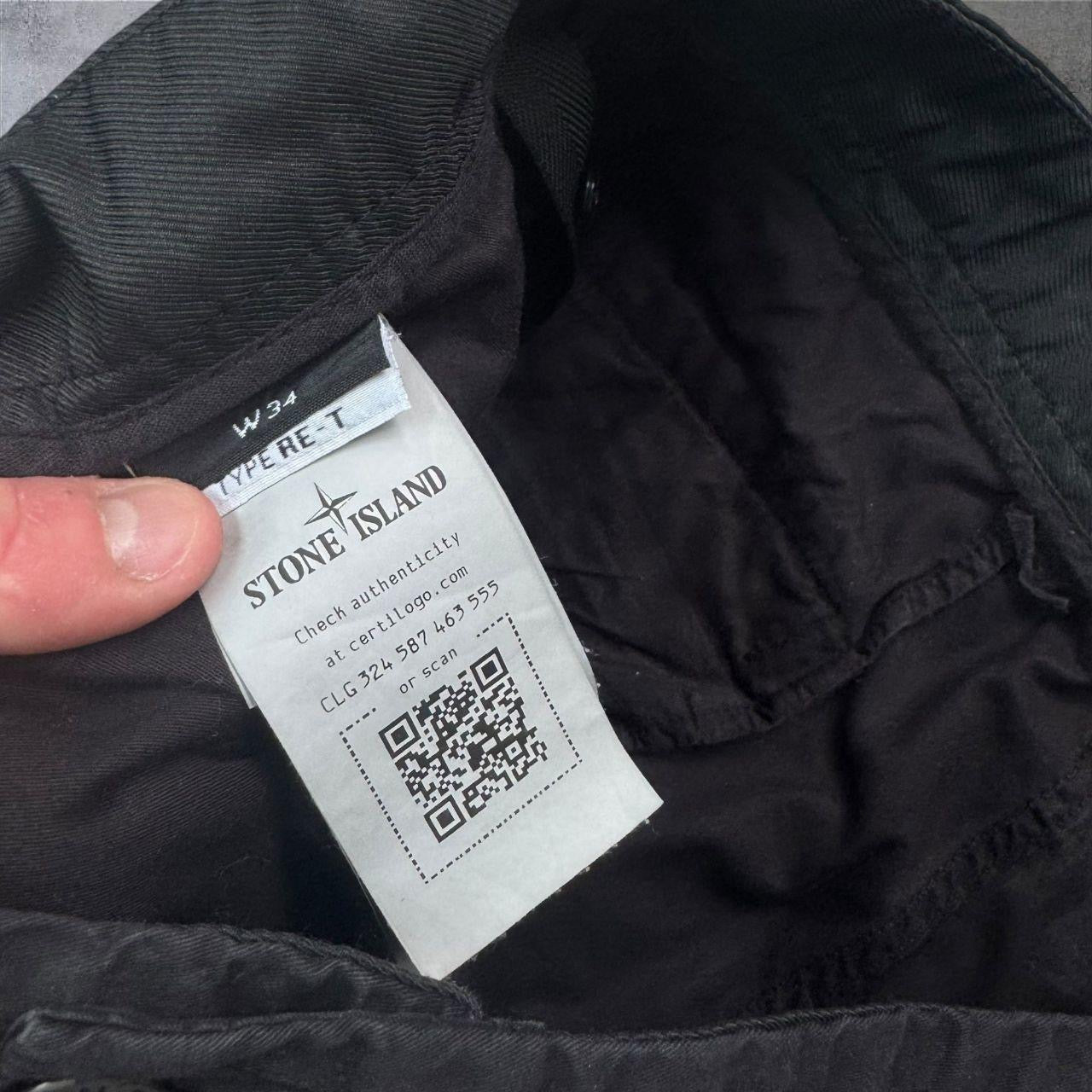 Stone Island Cargo Trousers Black Size 34W RRP £395+