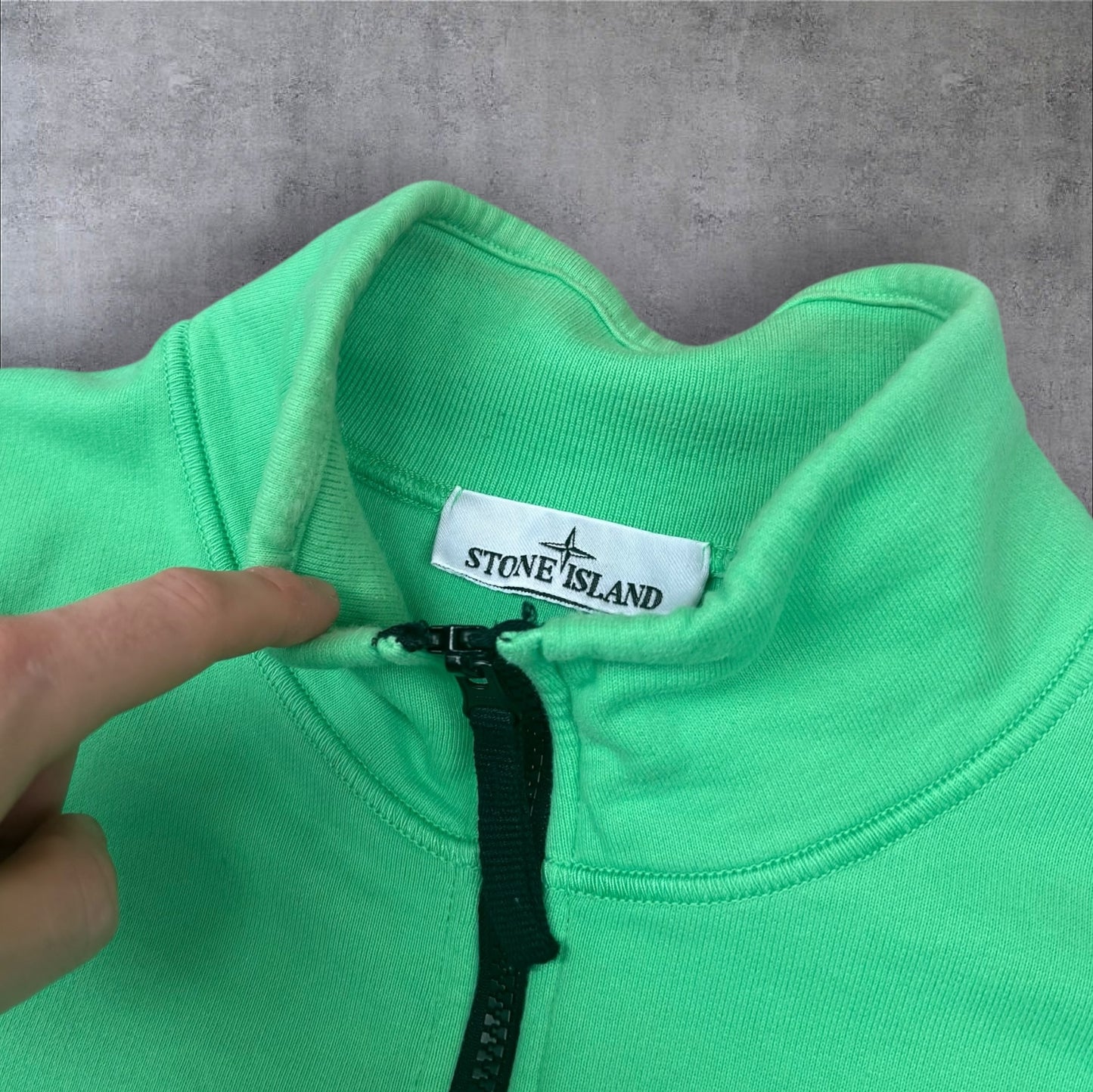 Stone Island Quarter-Zip Jumper Mint Green – Medium RRP £325+