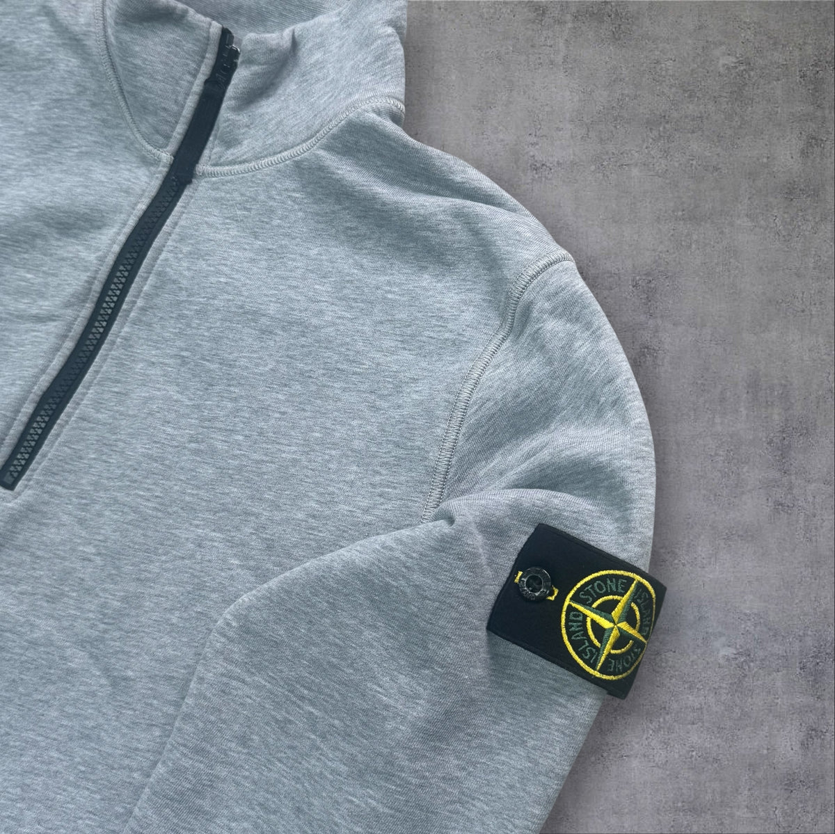 Stone Island Quarter Zip Medium Grey New Season RRP £245