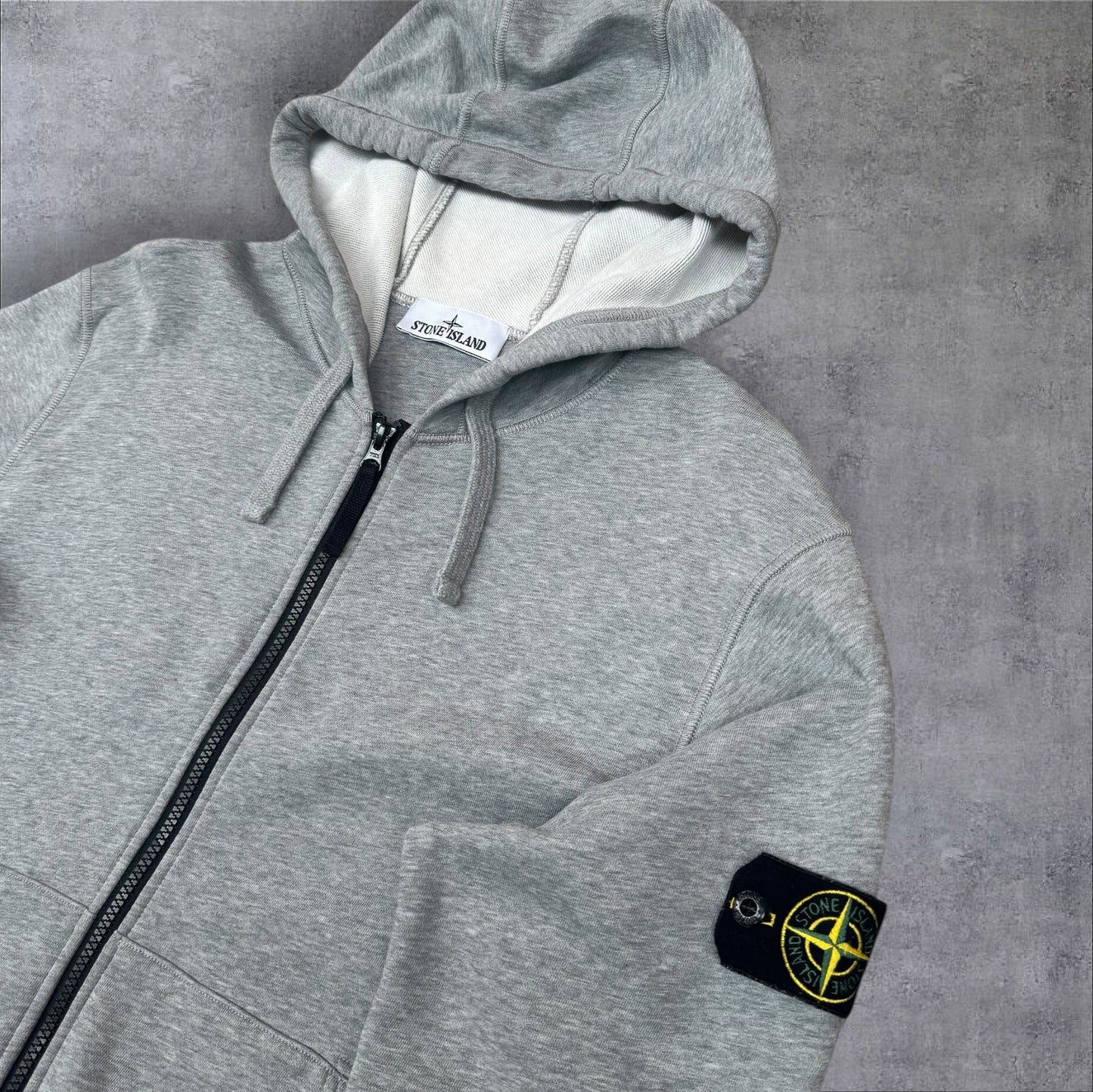 Stone Island Grey Zip-Up Sweatshirt – Large RRP £295+