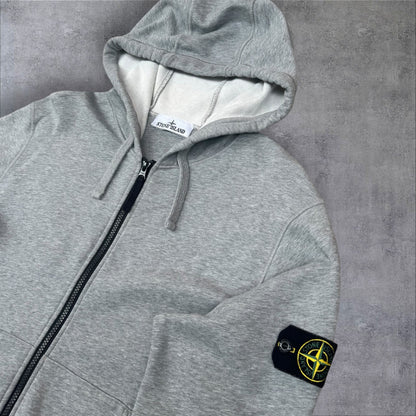 Stone Island Grey Zip-Up Sweatshirt – Large RRP £295+