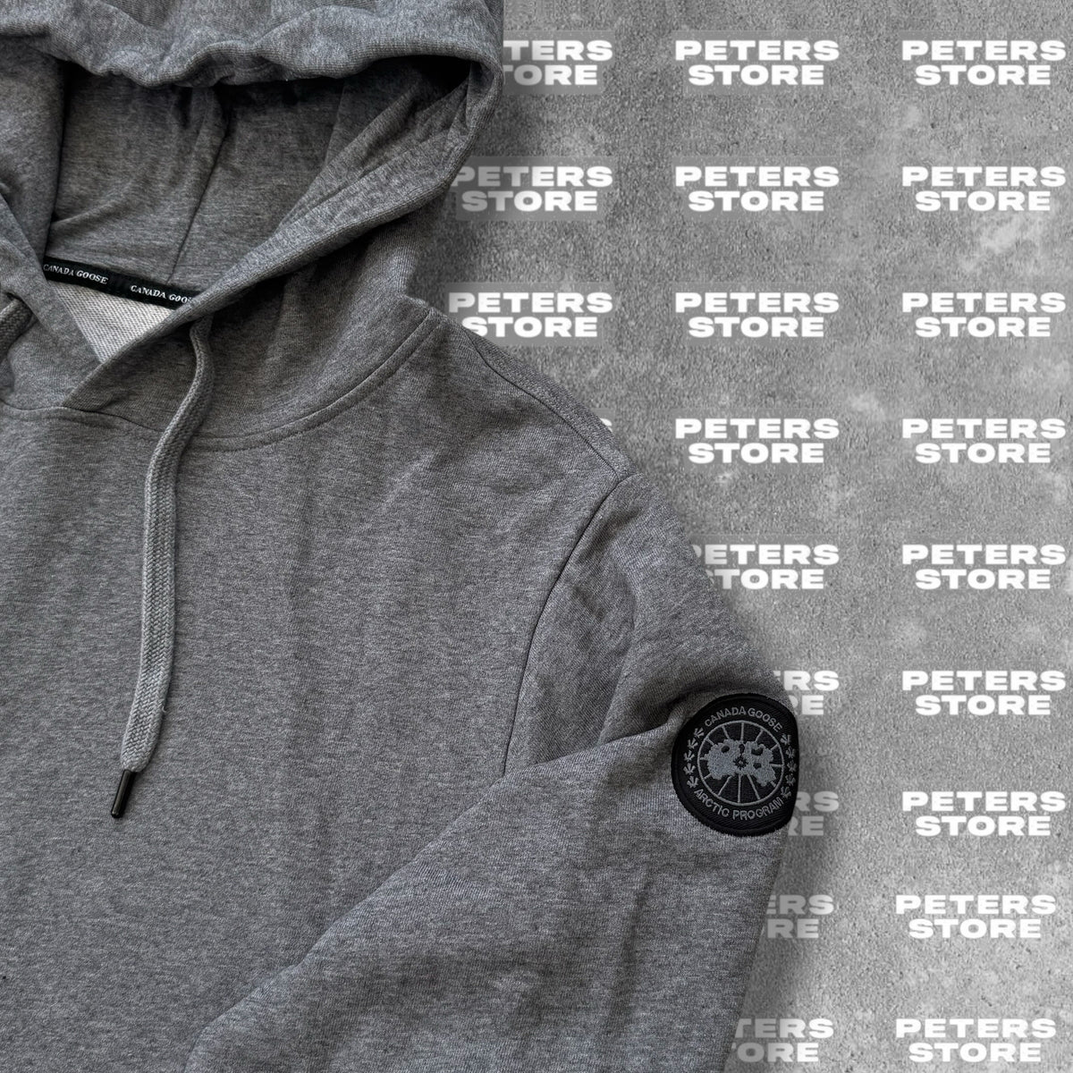 Used Canada Goose Black Label Hoodie Medium Grey Fits Large RRP £350