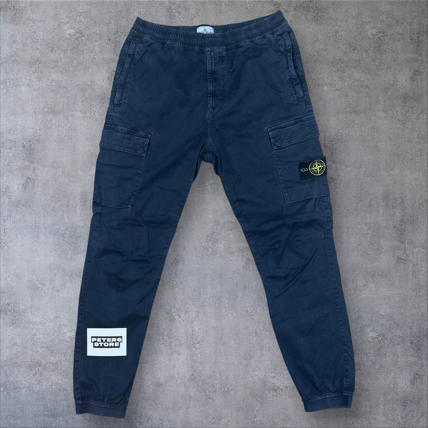 Stone Island Cargos 34W Navy Elastic Waist RRP £395
