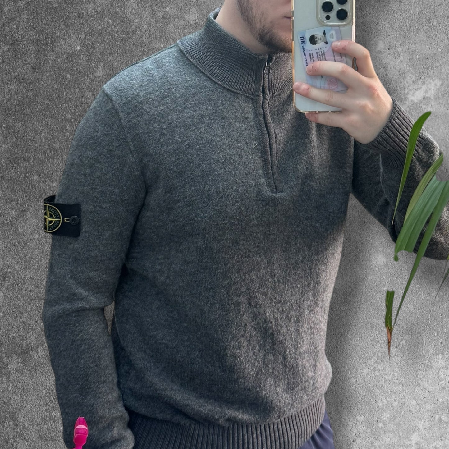 Stone Island Knit Quarter Zip Jumper XL RRP £275